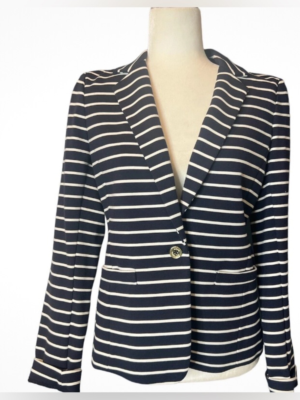 Michael Kors Fitted Stripped Blazer